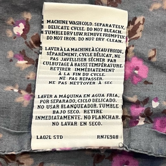 Laura Ashley Sham Patchwork Quilted Floral Blue & Purple Standard Sham - Picture 6 of 9